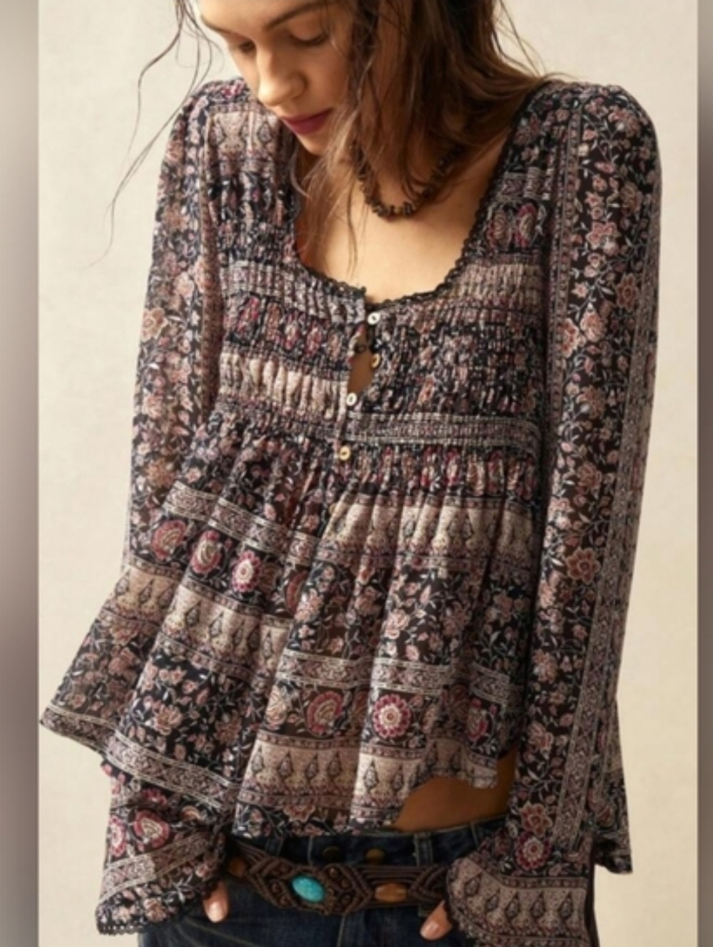 Boho Gypsy Loose Fit Top - Picture 4 of 16